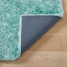 Shimmer Shag Performance Rug - Pale Seafoam