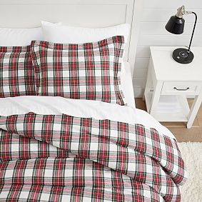 Stewart Plaid Flannel Duvet Cover