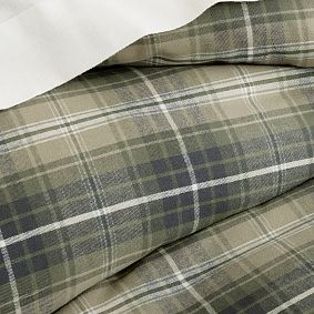 Wren Plaid Flannel Duvet Cover