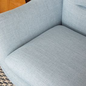 Eco-Performance Texture Weave Chambray Lennon Lounge Chair