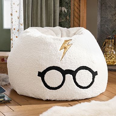 Harry Potter™ Lightning Bolt/Glasses Bean Bag Chair | Pottery Barn Teen