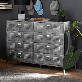 Locker 8-Drawer Wide Dresser (47.5w x 19d&quot;)