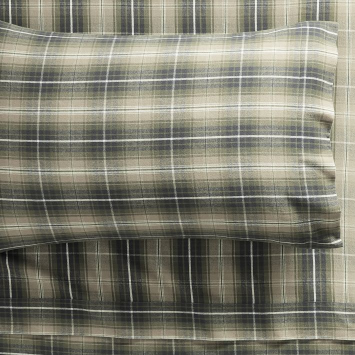 Wren Plaid Flannel Sheet Set