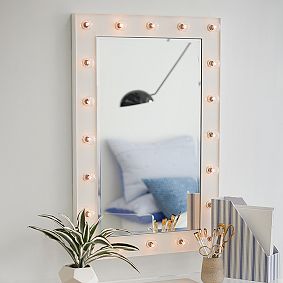 Marquee Light Wall Mirror (36&quot;x24&quot;)