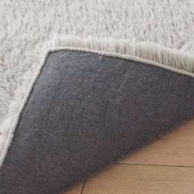 Ultra Plush Shag Wool Rug - Light Grey