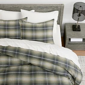 Wren Plaid Flannel Duvet Cover