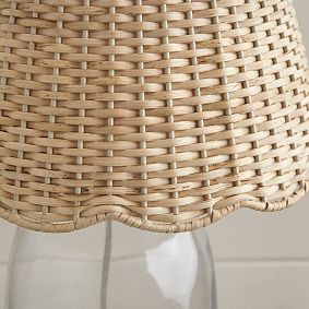 Emery Scallop Woven Shade Table Lamp