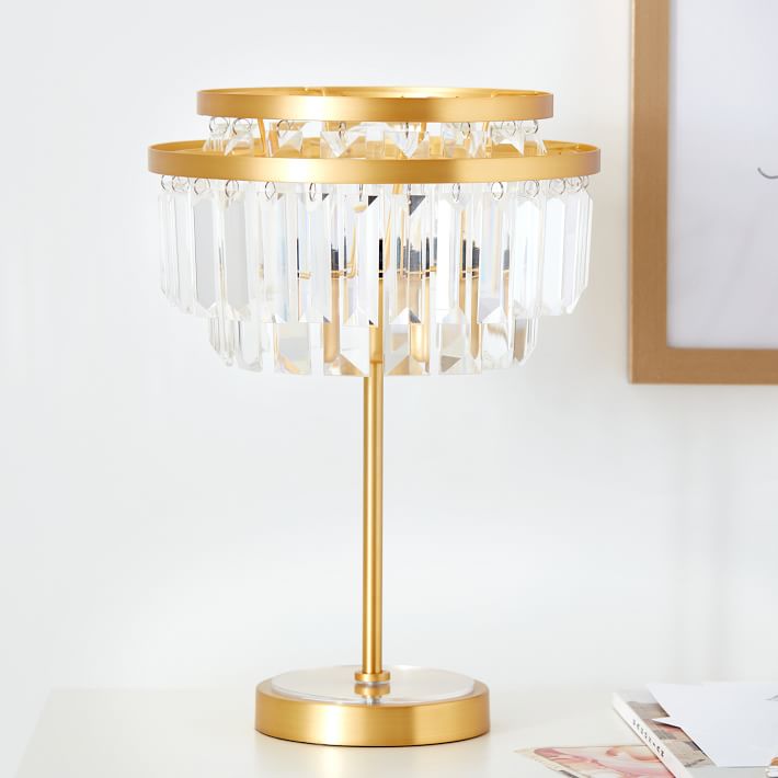 Monique Lhuillier Crystal Table Lamp | Pottery Barn Teen