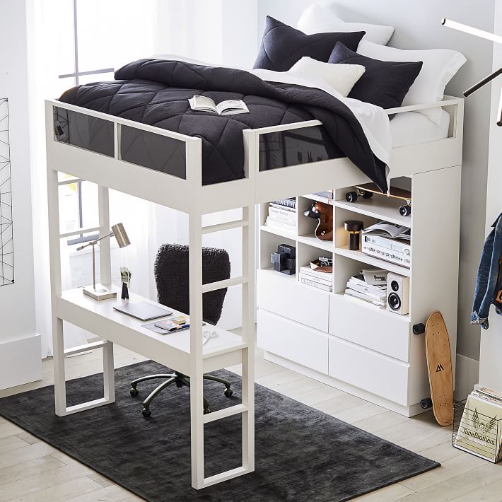 Double size shops loft bed