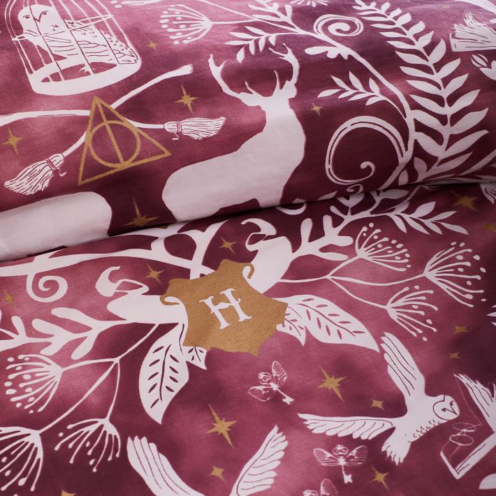 Pottery Barn Harry Potter Patronus Damask offers Duvet Cover King Size NWT