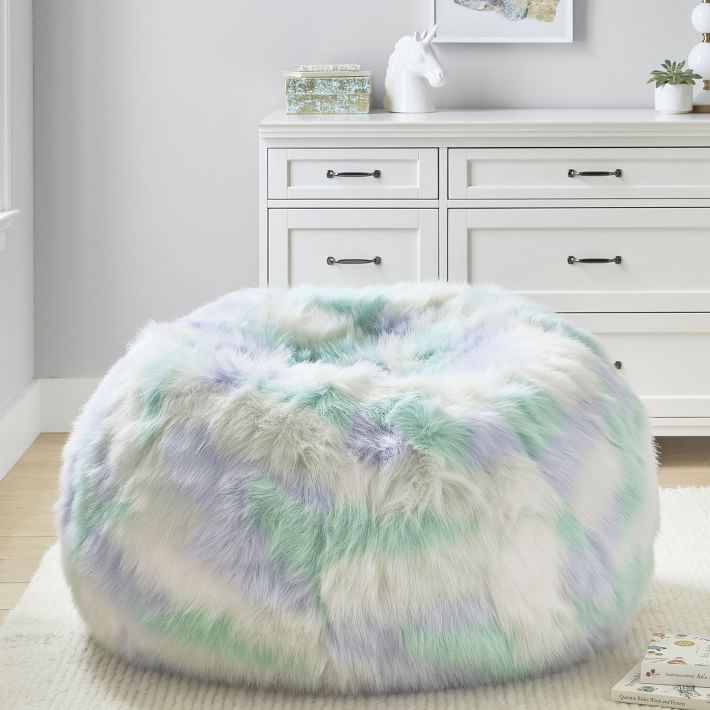 Faux Fur Unicorn Cool Bean Bag Chair