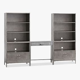 Locker Desk &amp; Bookcase Towers Set (90&quot;)