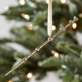 Harry Potter&#8482; Elder Wand&#8482; Antique Gold Ornament