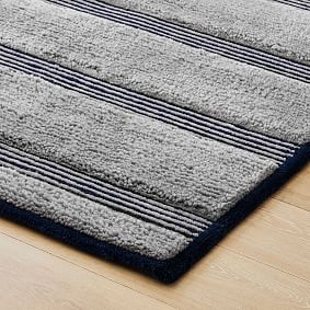 Stripe Wool Rug - Navy