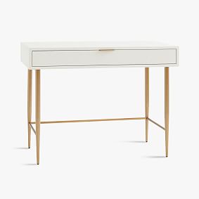 Jennings Small Space Desk, Simply White, Parcel