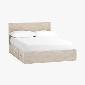 Cleary Storage Bed, Double, Brushed Fog