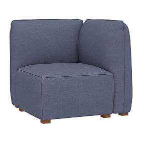 Bryce Lounge Corner Chair, Enzyme Washed Canvas Storm Blue, IDS