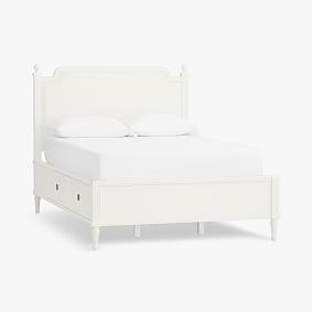 Colette Storage Bed, Double, Simply White