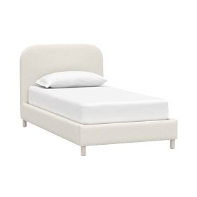 Miller Platform Upholstered Bed, Single, Tweed Ivory