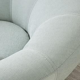 Chenille Washed Pool Groovy Swivel Chair