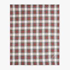 Stewart Plaid Sherpa Back Throw