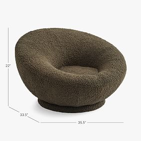 Teddy Bear Loden Groovy Swivel Chair