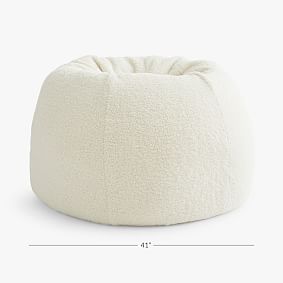 Teddy Bear Ivory Bean Bag Chair