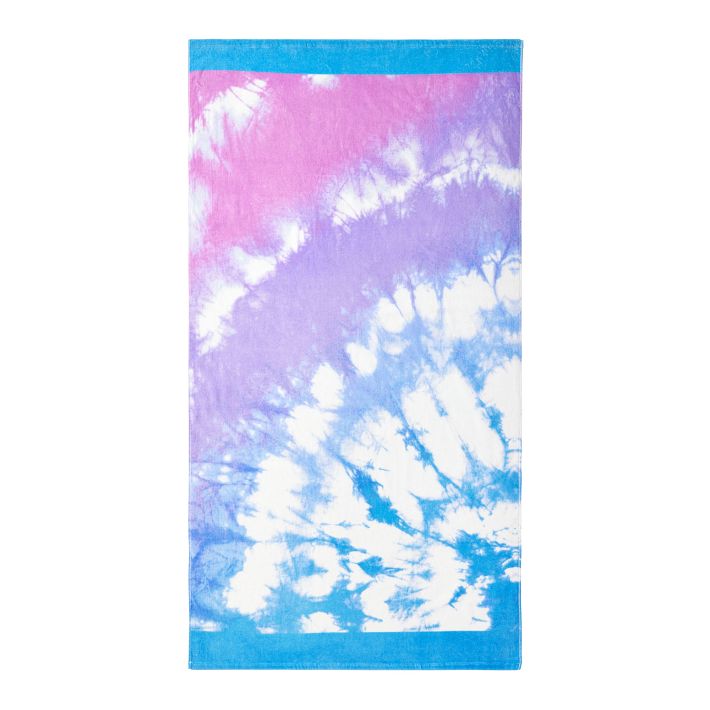 Tie-Dye Moons Beach Towel