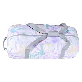 Jet-Set Pastel Tie-Dye Recycled Large Rolling Duffle Bag