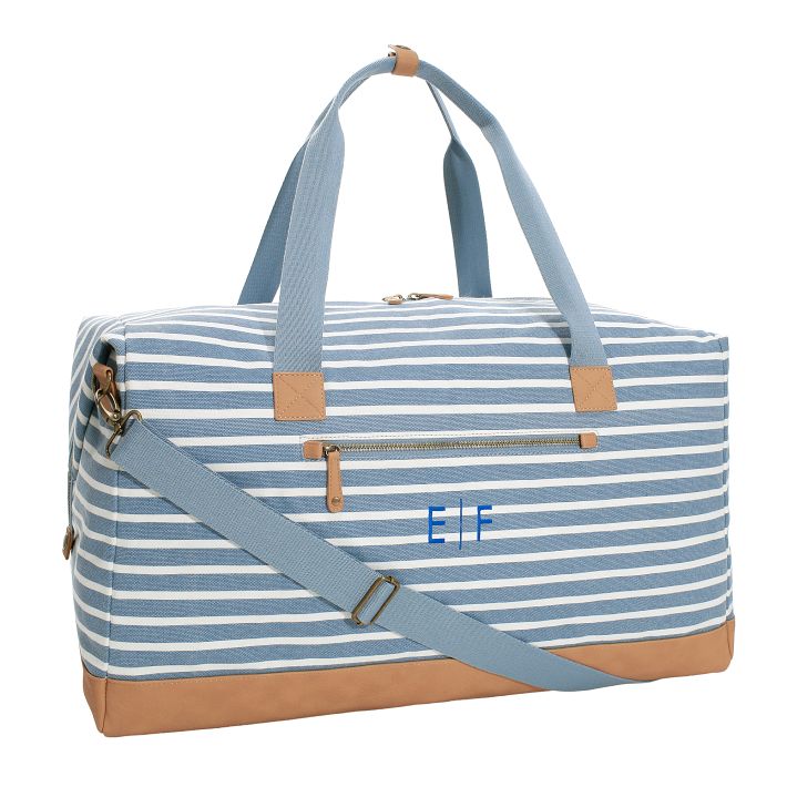 Northfield Light Blue Stripe Duffle Bag