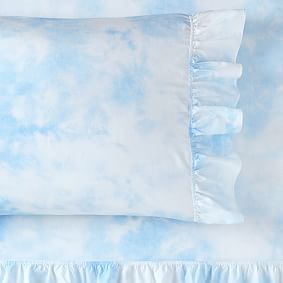 Tie-Dye Washed Cotton Ruffle Sheet Set