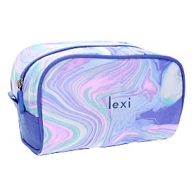 Jet-Set Pink/Purple Marble Recycled Toiletry Bag