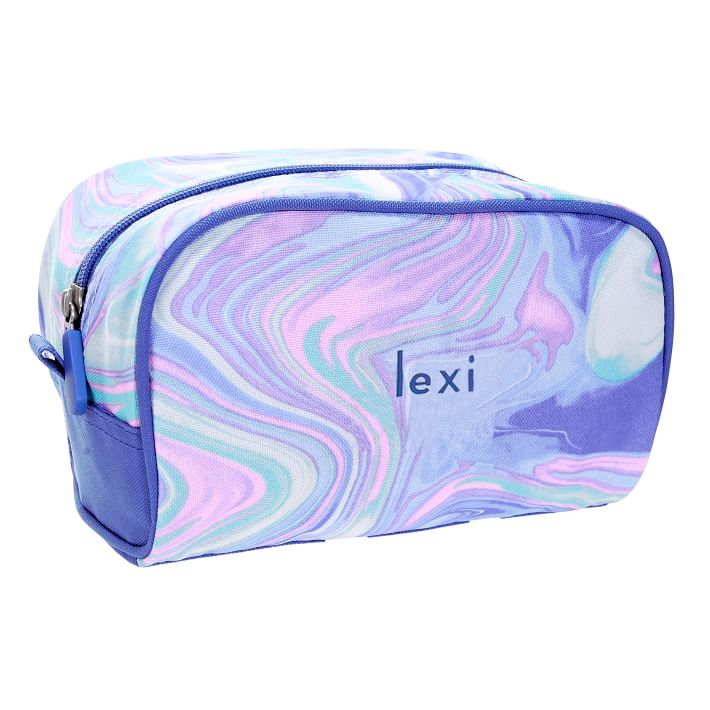 Jet-Set Pink/Purple Marble Recycled Toiletry Bag