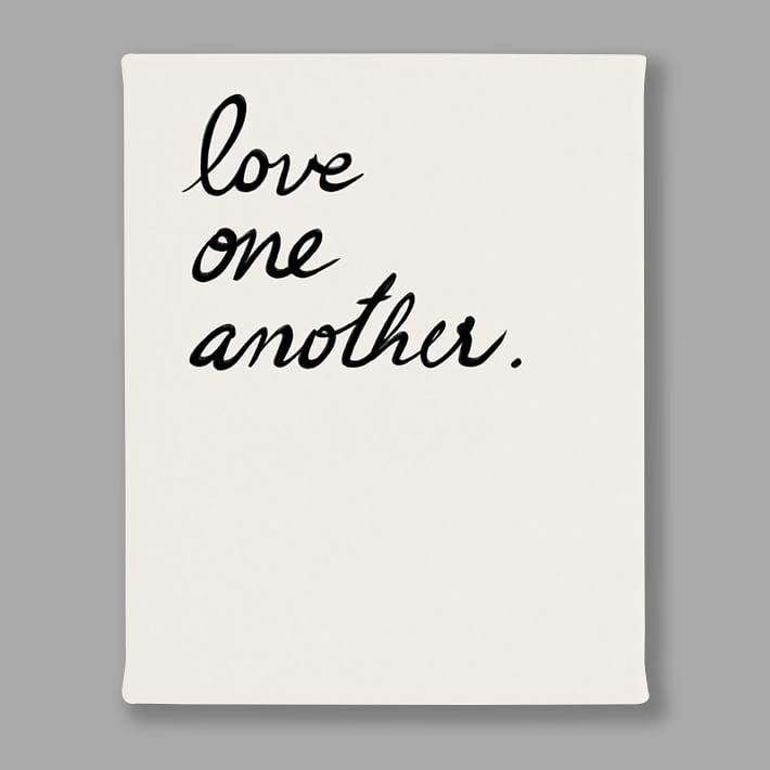 Minted love one love all canvas art by maja cunningham pottery barn