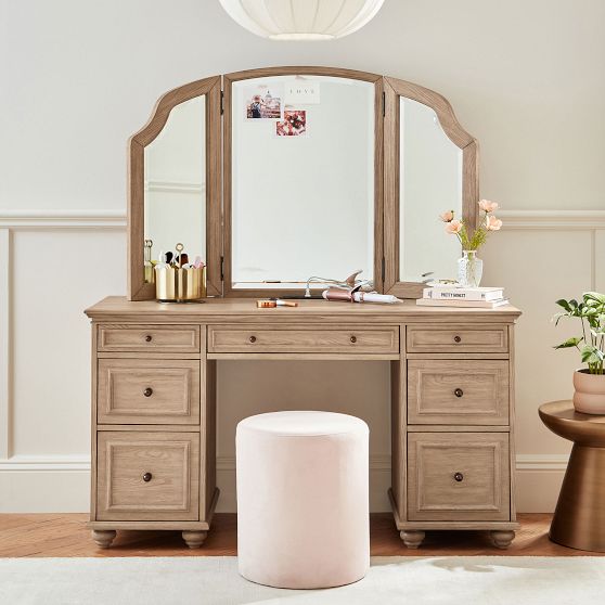 Pottery Barn Chelsea Smart Storage Vanity Desk Super Set Seadrift