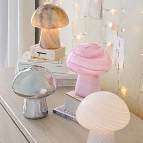 Glass Mushroom Table Lamp