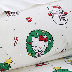 Hello Kitty&#174; Organic Flannel Holiday Duvet Cover