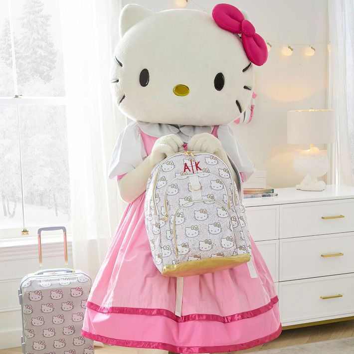 Pottery Barn Hello Kitty Gear Up Kids Teens Large Backpack and Water Bottle newest