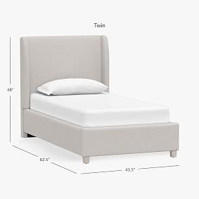 Carter Wingback Upholstered Storage Bed