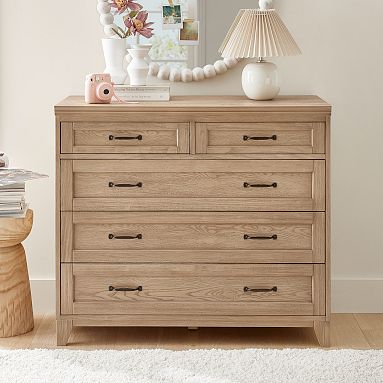 Light wood 3 drawer dresser top