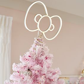 Hello Kitty&reg; Gold Neon Bow Tree Topper