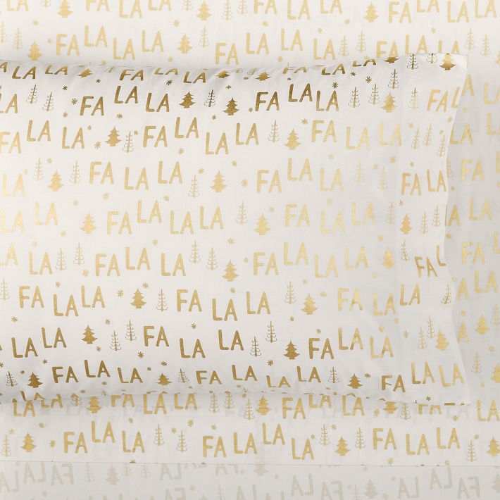 Metallic Fa La La La Sheet Set