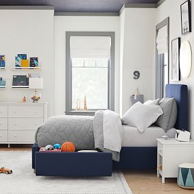 Carter Square Upholstered Storage Bed