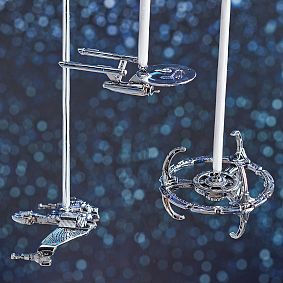 <em>Star Trek</em>&#8482; Ornaments Silver, Set of 3