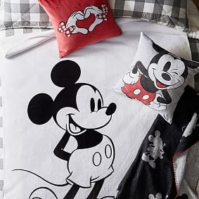 Disney Mickey Mouse Winking Jersey Pillow Cover