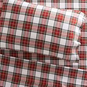 Morgan Plaid Organic Flannel Sheet Set