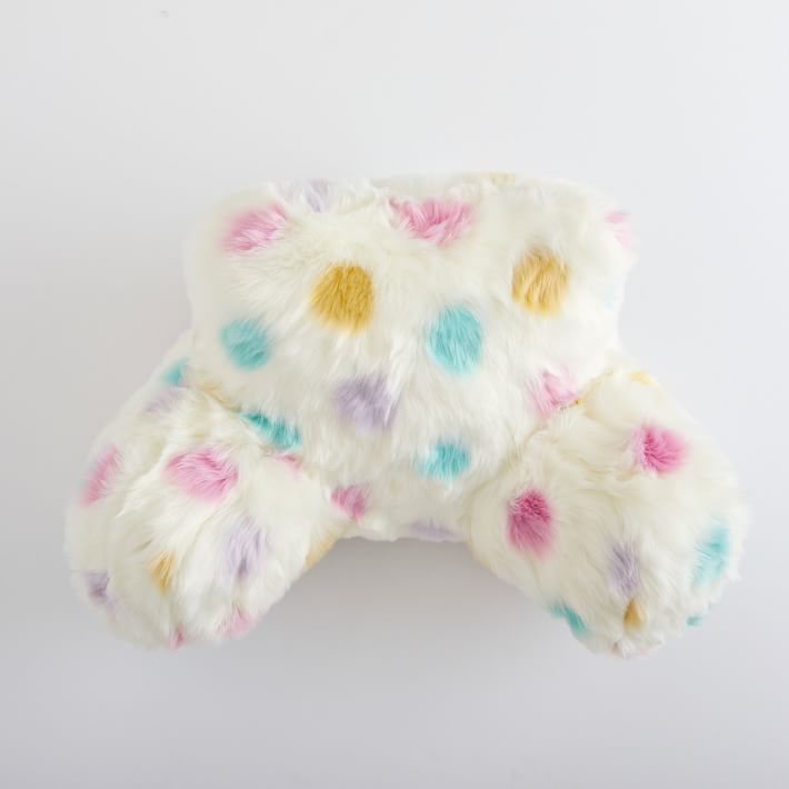 Lots-A-Dots Faux-Fur Backrest Pillow Cover