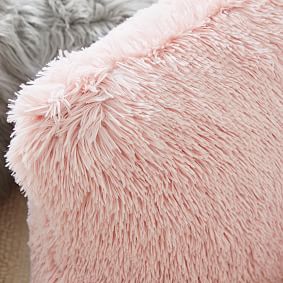 Fluffy Luxe Faux-Fur Backrest Pillow Cover