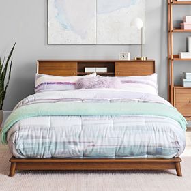 west elm x pbt Mid Century Headboard Storage Platform Bed
