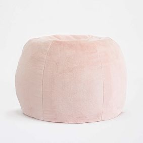 Faux Fur Blush Bean Bag Chair